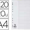INTERCALAIRE Q-CONNECT NUMÉRIQUE PVC 20 POSITIONS A4 210X297MM COUVERTURE AVEC INDICE MULTIPERFORÉ COLORIS GRIS INTERCALAIRE Q-CONNECT NUMÉRIQUE PVC 20 POSITIONS A4 210X297MM COUVERTURE AVEC INDICE MULTIPERFORÉ COLORIS GRIS