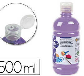 gouache-scolaire-liderpapel-liquide-lavable-fermeture-s-curit-brillante-coloris-lilas-flacon-500ml