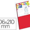 CARTE OXFORD VÉLIN 106X210MM 240G COLORIS ROUGE ÉTUI 25 UNITÉS