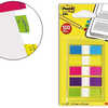 MARQUE-PAGES POST-IT MINI INDE X ATROIT 12X44MM SET 5 PAQUETS 20 UNITAS COLORIS BLEU JAUNE ROUGE VERT VIOLET