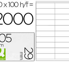 atiquette-adhasive-q-connect-1-05x29mm-coins-droits-imprimante-jet-d-encre-laser-copieur-bo-te-100-feuilles-2000-unitas