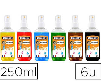 encre-dessiner-cl-op-tre-nacr-e-coloris-jaune-rouge-vif-cyan-vert-sapin-terre-de-sienne-250ml-lot-6-flacons