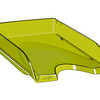 CORBEILLE ACOURRIER CEP HAPPY POLYSTYRENE ANTICHOC A4 SUPERPOSABLE VERTICALE/ESCALIER 345X260X64MM COLORIS VERT BAMBOU