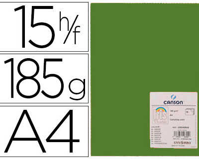 papier-cartonna-canson-iris-vi-valdi-a4-210x297mm-185g-spacial-art-travaux-manuels-coloris-vert-pochette-15f