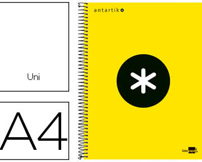 cahier-spirale-liderpapel-s-ri-e-antartik-a4-uni-rembord-e-120f-100g-micro-perfor-es-bandes-4-trous-jaune-fluo