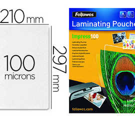 pochette-plastification-fellow-es-achaud-polyester-transparent-rasistant-eau-format-a4-100-microns-bo-te-100-unitas