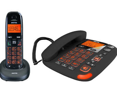 TÉLÉPHONE FIXE SWITEL SENIOR COMBO DECT DUO 30DB EN COMM 80DB EN