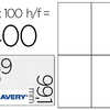 ATIQUETTE ADHASIVE AVERY LASER OPAQUE TRES BLANCHE 99.1X139MM BOÎTE 400 UNITAS ATIQUETTE ADHASIVE AVERY LASER OPAQUE TRES BLANCHE 99.1X139MM BOÎTE 400 UNITAS
