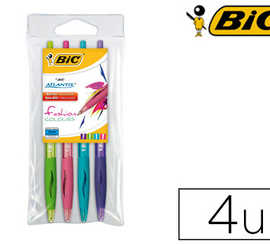 stylo-bille-bic-atlantis-premium-fashion-criture-moyenne-0-5mm-r-tractable-encre-easy-glide-4-couleurs-pochette-4u