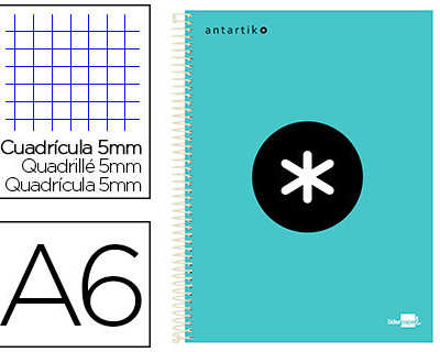 cahier-spirale-liderpapel-anta-rtik-a6-200p-100g-remborda-quadrillage-5mm-microperfora-4-bandes-coloris-menthe