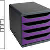 MODULE CLASSEMENT EXACOMPTA BI G BOX 4 TIROIRS OUVERTS MONOBLOC ULTRA RIGIDE 347X278X267MM COLORIS GRIS/VIOLET MODULE CLASSEMENT EXACOMPTA BI G BOX 4 TIROIRS OUVERTS MONOBLOC ULTRA RIGIDE 347X278X267MM COLORIS GRIS/VIOLET