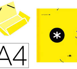 chemise-liderpapel-antartik-carton-rembord-a4-3-rabats-lastique-coloris-jaune