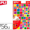 GOMMETTE APLI KIDS CARRÉE PERMANENTE COLORIS MÉTAL ASSORTIS 160X216MM POCHETTE 756 UNITÉS GOMMETTE APLI KIDS CARRÉE PERMANENTE COLORIS MÉTAL ASSORTIS 160X216MM POCHETTE 756 UNITÉS
