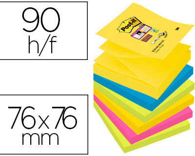 bloc-notes-post-it-recharges-z-notes-super-sticky-rio-76x76mm-100f-repositionnables-adhasif-renforca-6-blocs