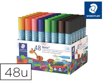 feutre-coloriage-staedtler-328-triangulaire-pointe-fine-1mm-coloris-assortis-pot-48-unit-s