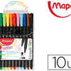 FEUTRE MAPED COLORIAGE GRAPH'P EPS ÉCRITURE FINE POINT 0.4MM DIAMÈTRE TRIANGULAIRE COLORIS ASSORTIS LOT 6POCHETTES DE 10