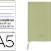 CARNET LIDERPAPEL COUVERTURE SIMILI CUIR ENCOLLÉE A5 14,8X21CM 70G 240 PAGES LIGNÉ FERMETURE ÉLASTIQUE COLORIS VERT CARNET LIDERPAPEL COUVERTURE SIMILI CUIR ENCOLLÉE A5 14,8X21CM 70G 240 PAGES LIGNÉ FERMETURE ÉLASTIQUE COLORIS VERT