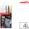 MARQUEUR UNIBALL CRAIE CHALK M ARKER POINTE CONIQUE FINE 1.8/2.5MM POCHETTE 4 UNITAS OR ARGENT ET 2 BLANCS MARQUEUR UNIBALL CRAIE CHALK M ARKER POINTE CONIQUE FINE 1.8/2.5MM POCHETTE 4 UNITAS OR ARGENT ET 2 BLANCS
