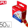PASTILLE ADHASIVE APLI AGIPA D IAMETRE 15MM PERMANENTE COLORIS ROUGE BOÎTE 150 UNITAS PASTILLE ADHASIVE APLI AGIPA D IAMETRE 15MM PERMANENTE COLORIS ROUGE BOÎTE 150 UNITAS