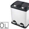 POUBELLE Q-CONNECT MATALLIQUE PADALE COUVERCLE PLASTIQUE 30L 2 COMPARTIMENTS 15L POUBELLE Q-CONNECT MATALLIQUE PADALE COUVERCLE PLASTIQUE 30L 2 COMPARTIMENTS 15L