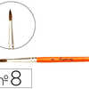 PINCEAU RAPHAOL POILS DE PONEY N°8 MANCHE COURT LAQUA ORANGE VIROLE NICKELA PINCEAU RAPHAOL POILS DE PONEY N°8 MANCHE COURT LAQUA ORANGE VIROLE NICKELA