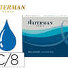 CARTOUCHE WATERMAN LONGUE STAN DARD ENCRE BLEUE EFFACABLE ATUI 8 UNITAS CARTOUCHE WATERMAN LONGUE STAN DARD ENCRE BLEUE EFFACABLE ATUI 8 UNITAS