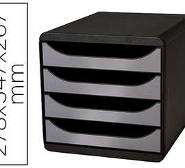 module-classement-exacompta-bi-g-box-4-tiroirs-ouverts-monobloc-ultra-rigide-347x278x267mm-coloris-noir-argent