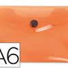 POCHETTE ENVELOPPE LIDERPAPEL POLYPROPYLENE 180 MICRONS A6 148X105MM 50F FERMETURE BOUTON TRANSPARENT FROSTY ORANGE POCHETTE ENVELOPPE LIDERPAPEL POLYPROPYLENE 180 MICRONS A6 148X105MM 50F FERMETURE BOUTON TRANSPARENT FROSTY ORANGE