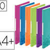 PROTÈGE-DOCUMENTS LEITZ WOW POLYPROPYLÈNE 40 POCHETTES 80 VUES 231X16X310MM ÉTIQUETTE DOS COLORIS ASSORTIS