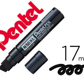 marqueur-pentel-n50xl-permanen-t-pointe-conique-extra-large-corps-aluminium-encre-asolvant-indalabile-tout-support-noir