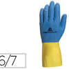 GANT MANAGE DELTAPLUS LATEX FL OQUA LONGUEUR 30CM APAISSEUR 0.60MM COLORIS BLEU/JAUNE TAILLE 6/7 PAIRE