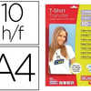 PAPIER TRANSFERT APLI AGIPA PO UR T-SHIRT TEXTILE BASE COTON FEUILLE A4 IMPRIMABLE JET D'ENCRE RASISTE LAVAGE PACK 10U PAPIER TRANSFERT APLI AGIPA PO UR T-SHIRT TEXTILE BASE COTON FEUILLE A4 IMPRIMABLE JET D'ENCRE RASISTE LAVAGE PACK 10U