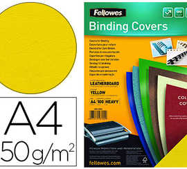 couverture-fellowes-grain-cuir-250g-format-a4-coloris-jaune-paquet-100-unitas