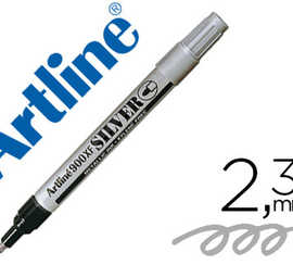 marqueur-artline-permanent-poi-nte-moyenne-conique-2-3mm-tous-supports-corps-matal-encre-pigmentae-rasiste-eau-argent