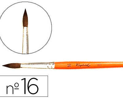 pinceau-raphaol-poils-de-poney-n-16-manche-court-laqua-orange-virole-nickela