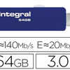 CLÉ USB INTÉGRAL SLIDE OTG 3.0 64GB USB 3.0 ET MICRO-USB COLORIS BLEU CLÉ USB INTÉGRAL SLIDE OTG 3.0 64GB USB 3.0 ET MICRO-USB COLORIS BLEU