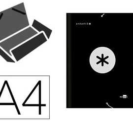 chemise-liderpapel-antartik-carton-rembord-a4-3-rabats-lastique-coloris-noir