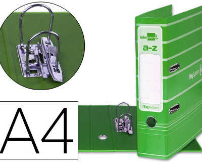 classeur-levier-liderpapel-a4-filing-system-carton-rembord-1-9mm-dos-75mm-rado-compresseur-m-tal-vert