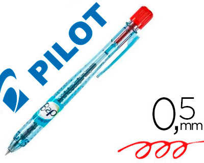 stylo-bille-pilot-b2p-moyen-0-5mm-r-tractable-rechargeable-corps-translucide-bleut-plastique-recycl-couleur-rouge