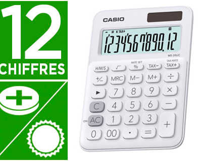 calculatrice-casio-bureau-ms-2-0uc-grand-acran-12-chiffres-clacul-taxes-correction-rapide-mamoire-indapendante-blanc