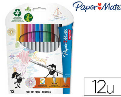 feutre-coloriage-paper-mate-tr-acer-crire-dessiner-encre-lavable-capuchon-ventil-pointe-fine-pochette-12u