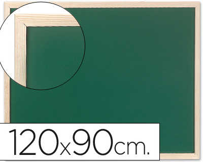 tableau-vert-q-connect-mural-c-adre-bois-laqu-craie-l-ger-r-sistant-nettoyage-facile-accessoires-fixation-mur-120x90cm