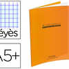 CAHIER PIQUA CONQUARANT CLASSI QUE COUVERTURE POLYPROPYLENE RIGIDE TRANSPARENTE A5+ 17X22CM 60 PAGES 90G SAYES ORANGE