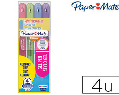 roller-paper-mate-inkjoy-gel-6-00st-pointe-moyenne-0-7mm-pochette-coloris-fun-4-unitas