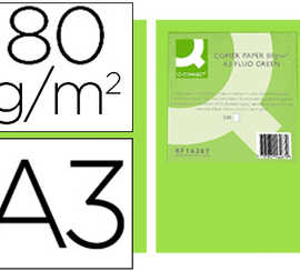 papier-couleur-q-connect-multi-fonction-a3-80g-m2-unicolore-vert-naon-ramette-500-feuilles