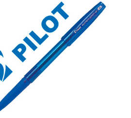 stylo-bille-pilot-super-grip-g-cap-pointe-large-coloris-bleu