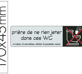 plaque-pictogramme-durasign-ne-rien-jeter-dans-les-wc-auto-adh-sive-aluminium-grav-e-prot-g-e-contre-corrosions-170x50mm