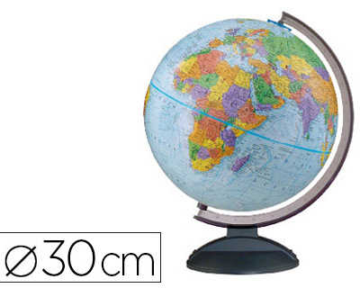 globe-gaographique-jpc-first-e-n-relief-diametre-30cm-pied-abs-noir-maridien-plastique
