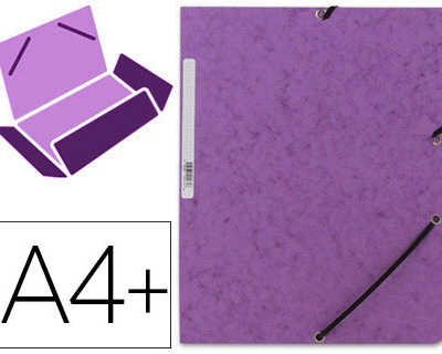 chemise-q-connect-carte-lustra-e-375g-pour-documents-a4-320x243mm-3-rabats-coloris-violet