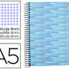 CAHIER SPIRALE LIDERPAPEL MULTILIDER A5 14,8X21CM 280P 80G/M2 QUADRILLAGE 5MM MICROPERFORÉ 6 TROUS COLORIS BLEU CIEL CAHIER SPIRALE LIDERPAPEL MULTILIDER A5 14,8X21CM 280P 80G/M2 QUADRILLAGE 5MM MICROPERFORÉ 6 TROUS COLORIS BLEU CIEL